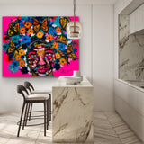 La mujer y su jardín tropical